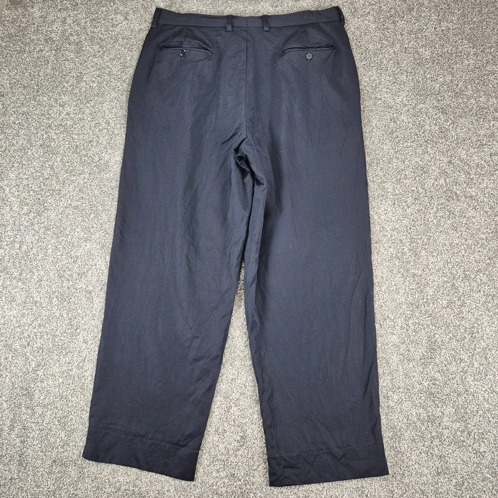 Vintage Banana‎ Republic Pleated Pants Mens 36 Navy Blue Wool Made in Italy